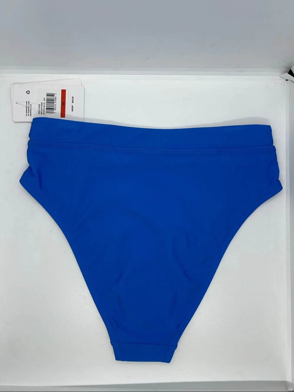 Speedo Bright Blue High-Cut Swim Briefs Women, Size XS NWT.